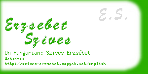 erzsebet szives business card
