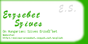 erzsebet szives business card